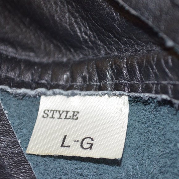 Leather Heavy Black Moto Biker Chaps - Picture 8 of 8